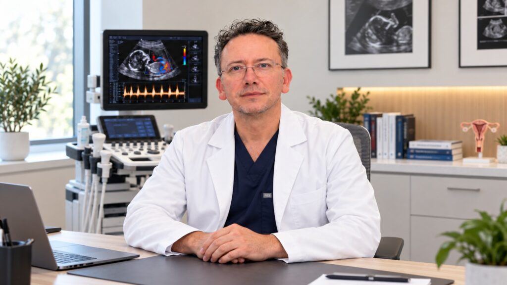 Dr. Ignacio Reyes Urrutia, ginecólogo y obstetra, en su consultorio de Ciudad de México
